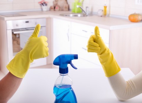 Professional office cleaners working in an Edgware workspace