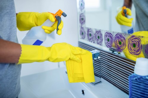 Bathroom cleaning for a home in Edgware